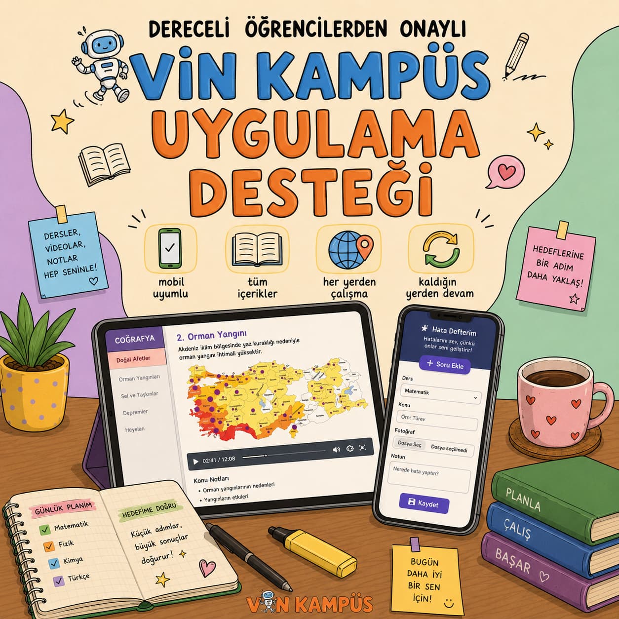 📱 Vin Kampüs Mobil Uygulama Desteği